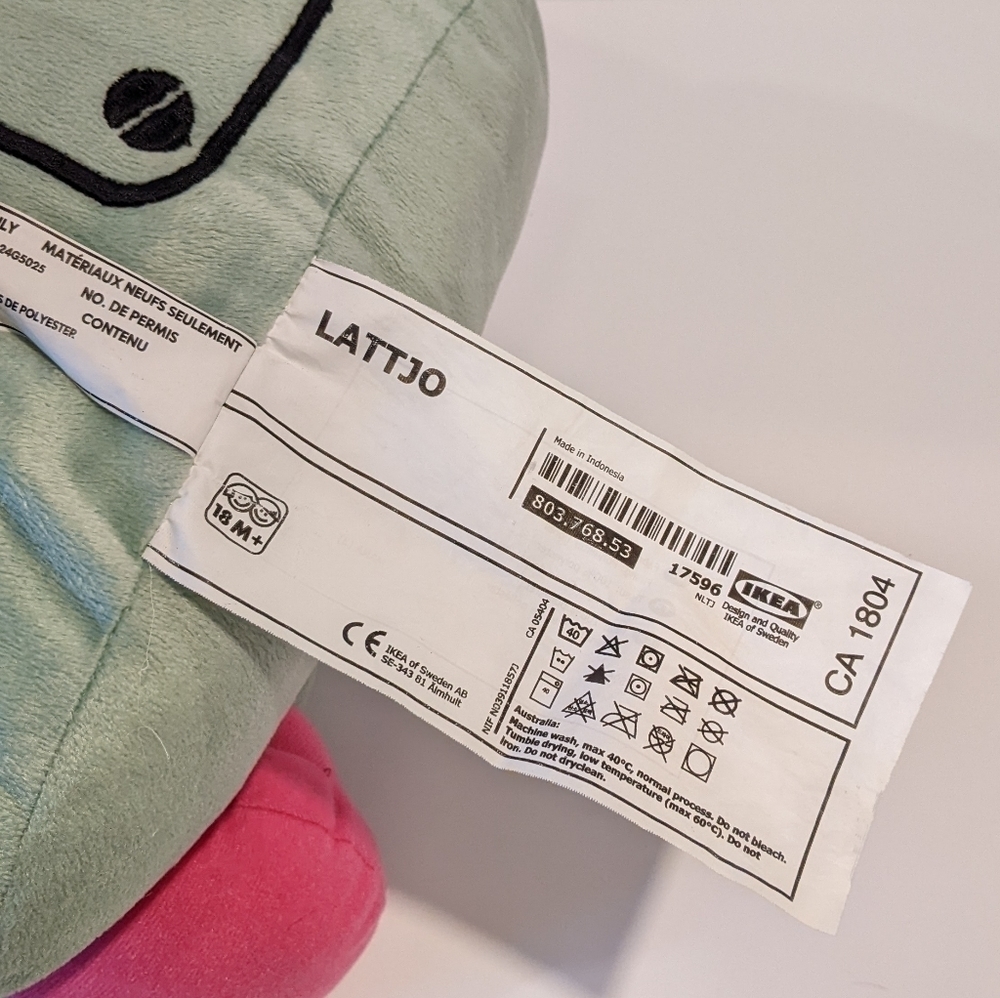 Ikea LATTJO green robot plush 14” - Picture 7 of 7